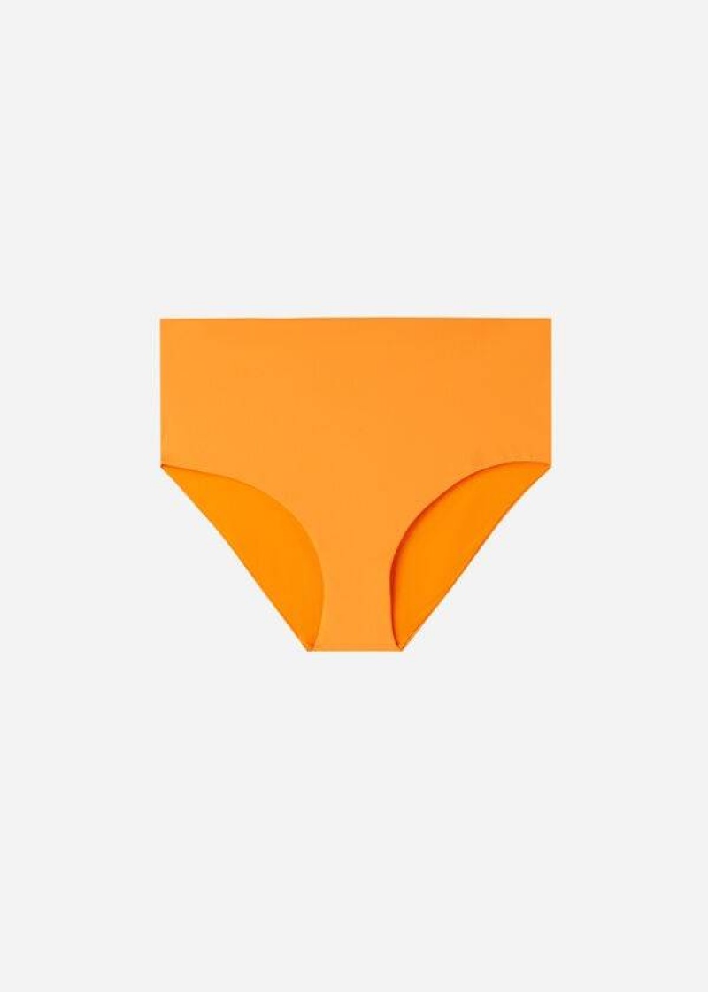 Calzedonia High Shaper Waist Indonesia Eco Women's Bikini Bottoms Orange | CA 2785FM