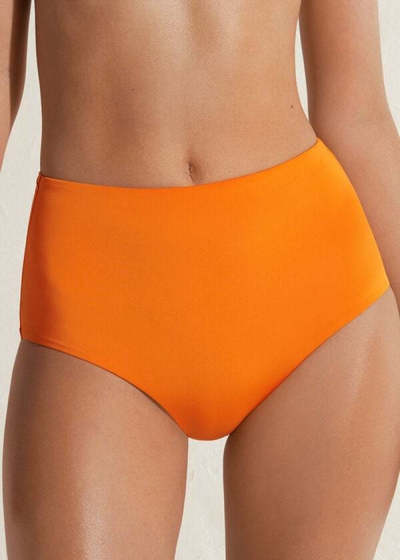 Calzedonia High Shaper Waist Indonesia Eco Women\'s Bikini Bottoms Orange | CA 2785FM