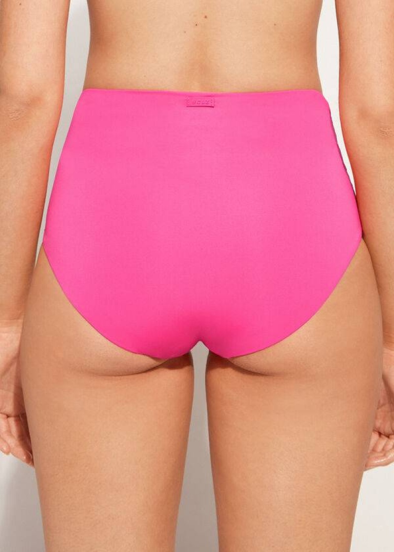 Calzedonia High Shaper Waist Indonesia Eco Women's Bikini Bottoms Pink | CA 2782NB