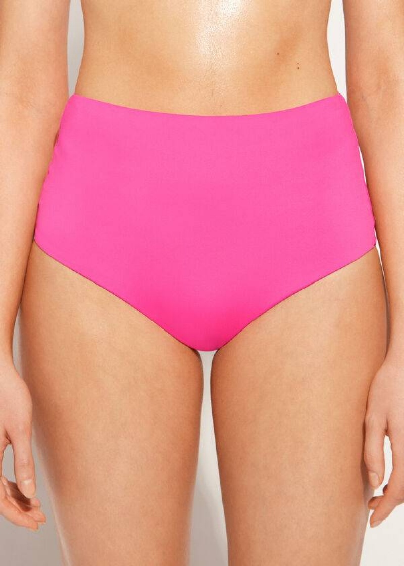 Calzedonia High Shaper Waist Indonesia Eco Women\'s Bikini Bottoms Pink | CA 2782NB