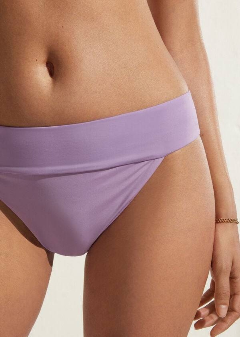 Calzedonia High Waist Brazilian Indonesia Eco Women's Bikini Bottoms Purple | CA 2772OR