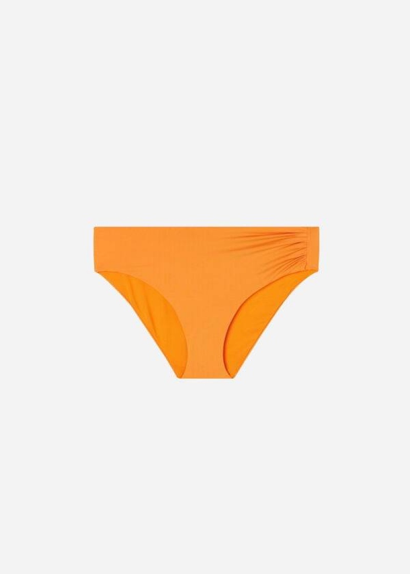 Calzedonia High Waist Indonesia Eco Women's Bikini Bottoms Orange | CA 2764HK