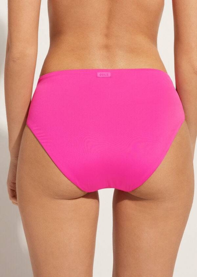 Calzedonia High Waist Indonesia Eco Women's Bikini Bottoms Pink | CA 2760ZG