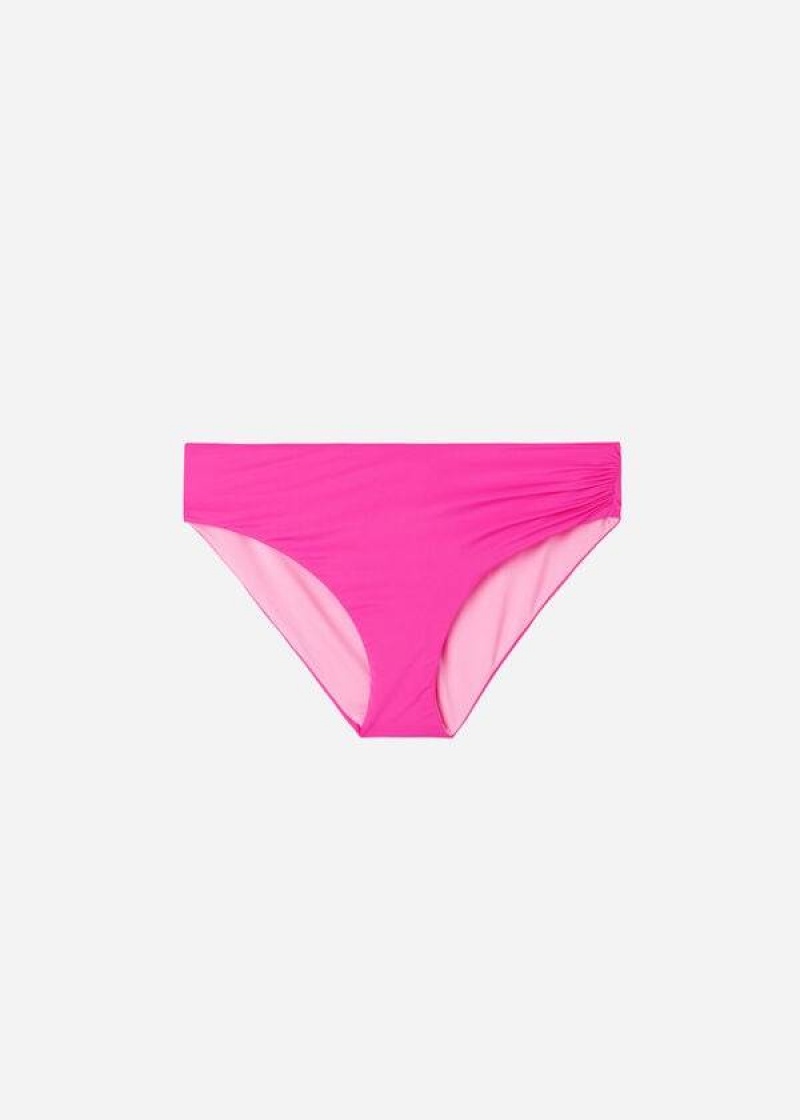 Calzedonia High Waist Indonesia Eco Women's Bikini Bottoms Pink | CA 2760ZG