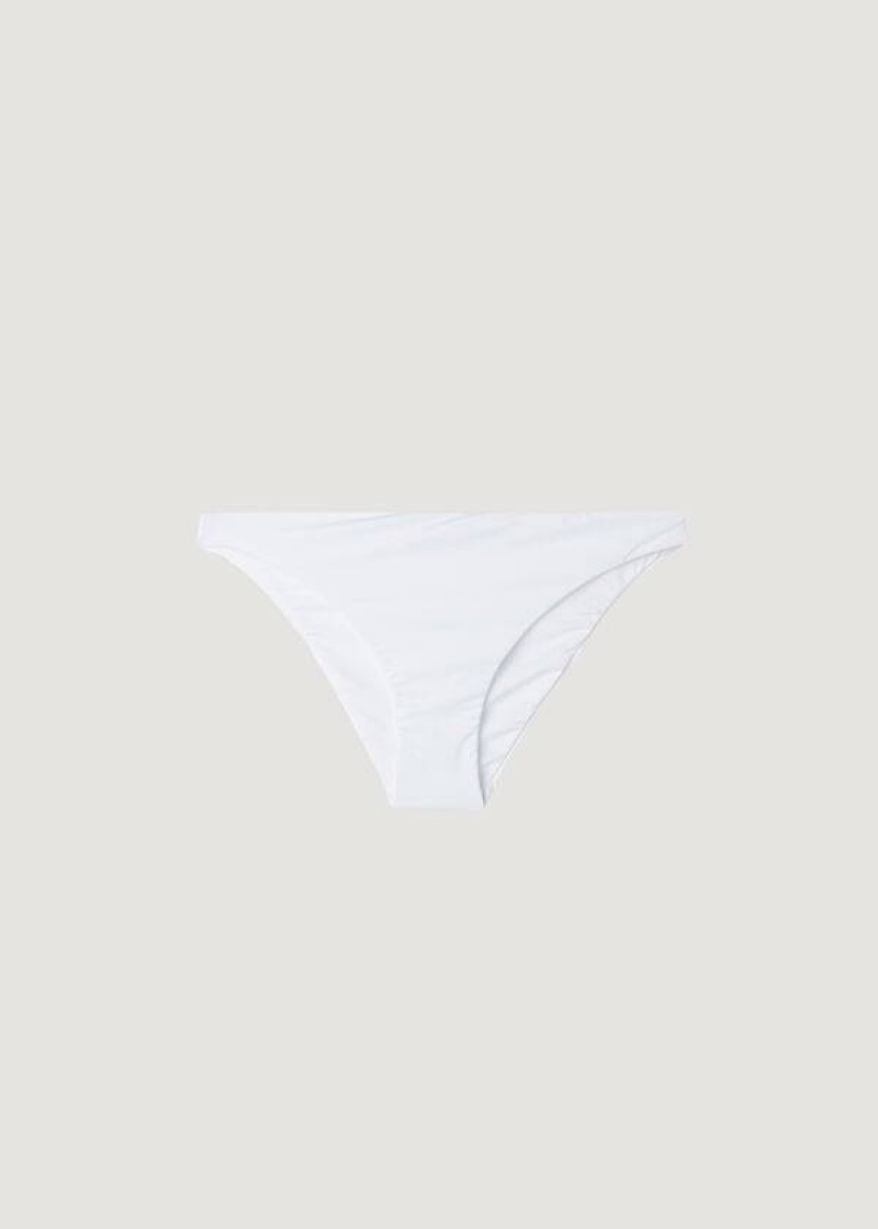 Calzedonia Indonesia Eco Low rise Women's Bikini Bottoms White | CA 2719OR