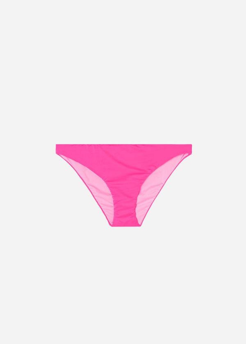 Calzedonia Indonesia Eco Low rise Women's Bikini Bottoms Pink | CA 2716SO