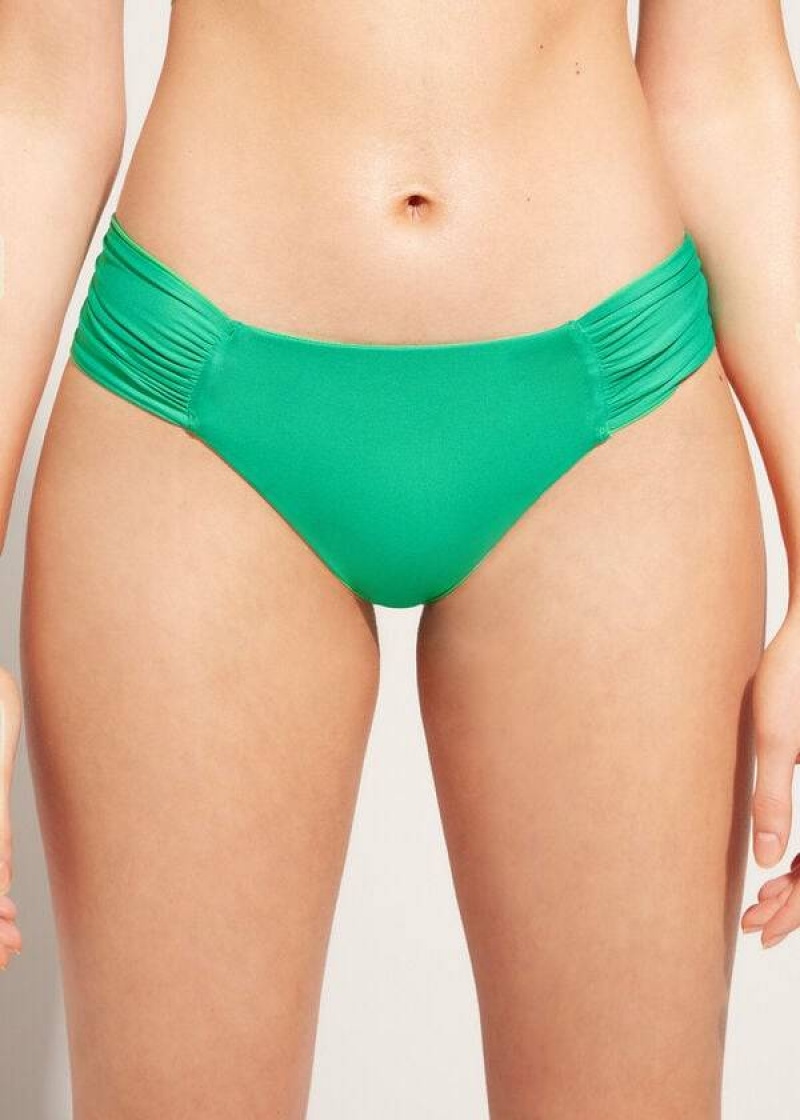 Calzedonia Indonesia Eco rosa Women's Bikini Bottoms Green | CA 2710MA