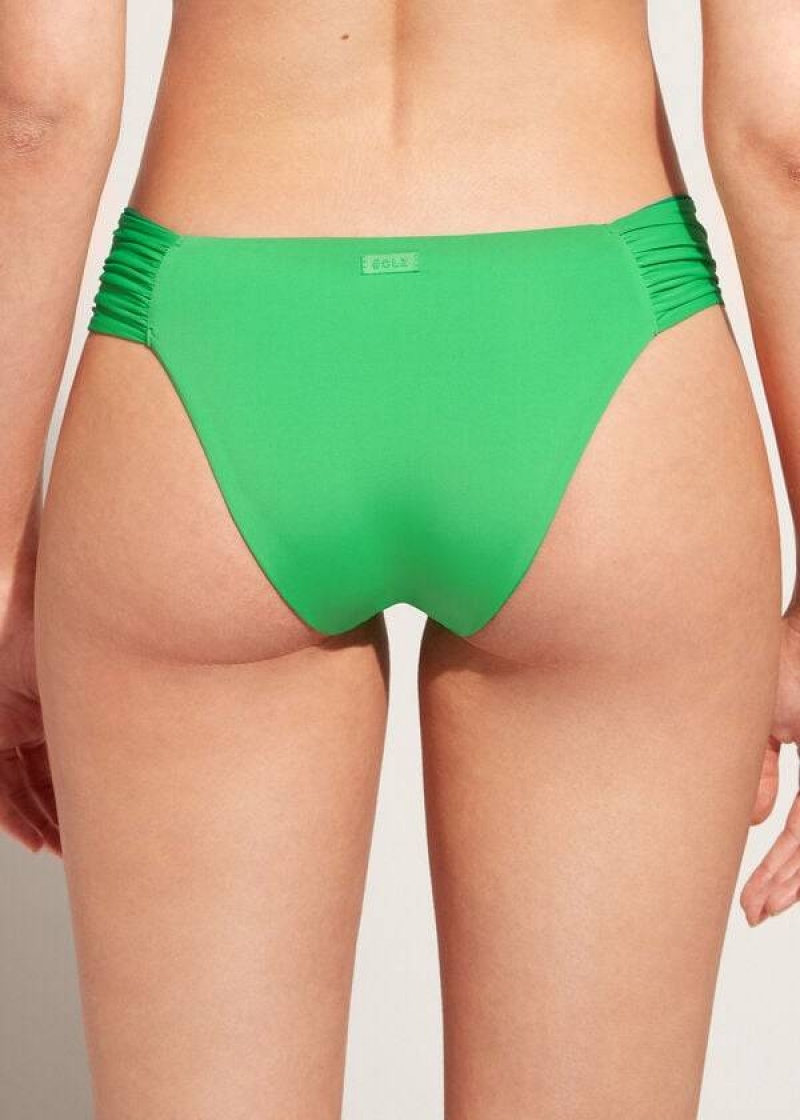 Calzedonia Indonesia Eco rosa Women's Bikini Bottoms Green | CA 2710MA