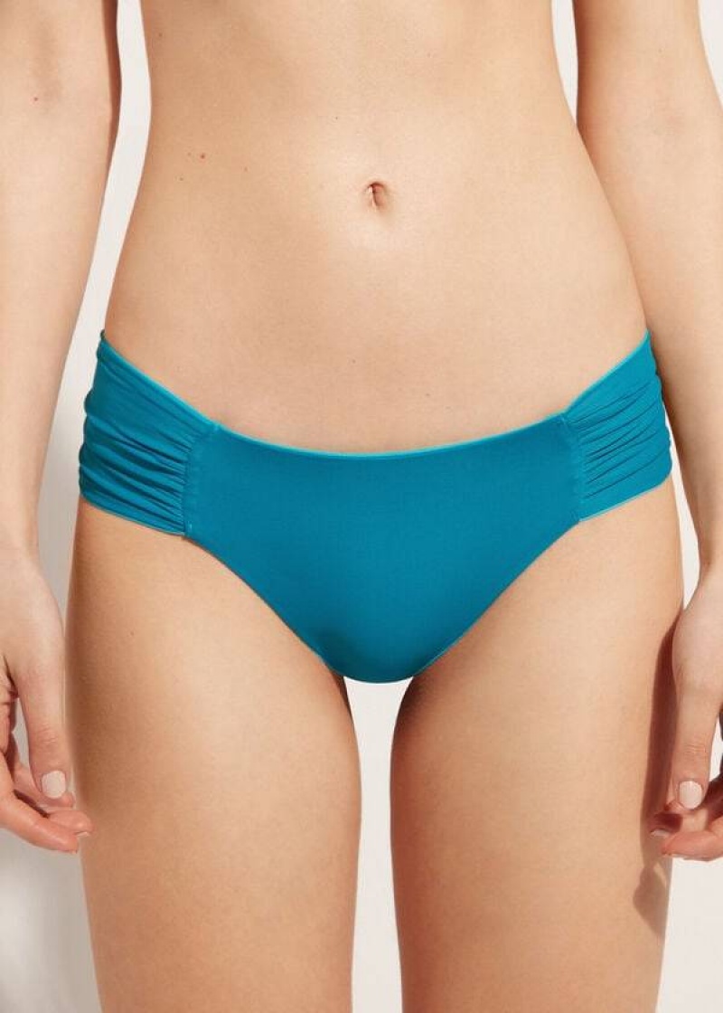 Calzedonia Indonesia Eco rosa Women's Bikini Bottoms Turquoise | CA 2707EX