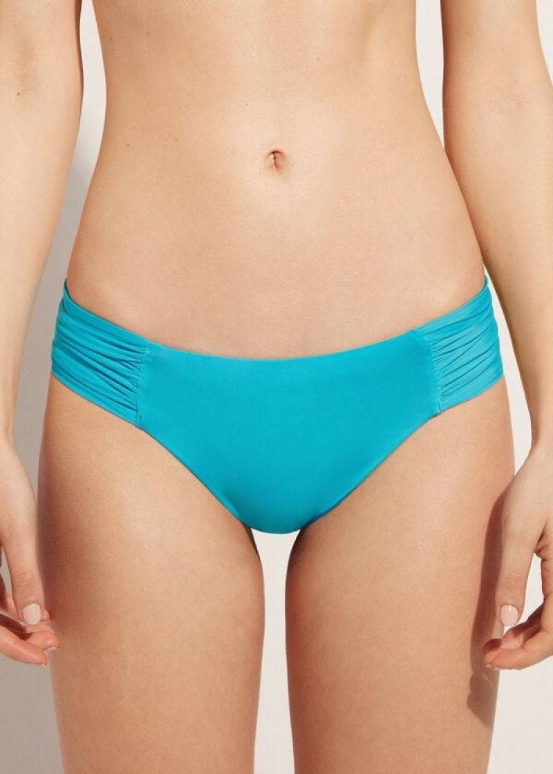 Calzedonia Indonesia Eco rosa Women\'s Bikini Bottoms Turquoise | CA 2707EX