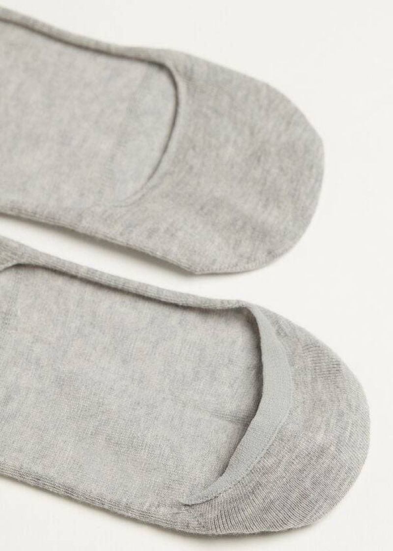 Calzedonia Invisible low cut Women's Socks Grey | CA 1980UT