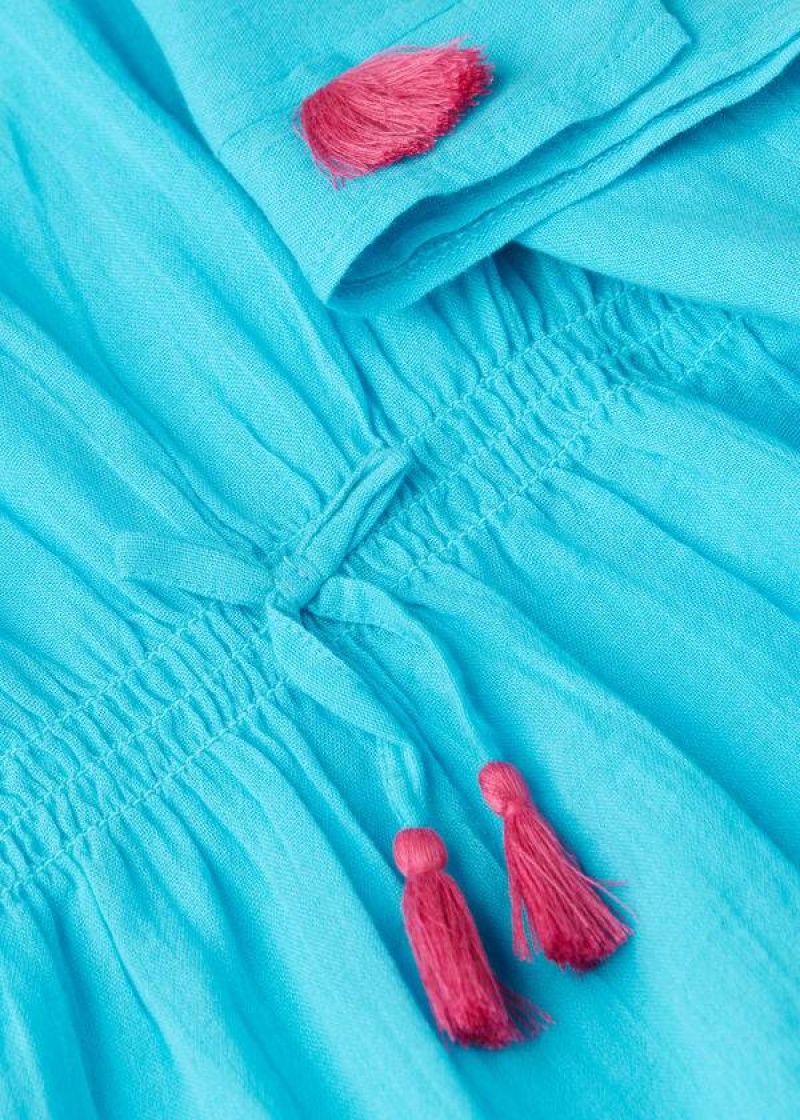 Calzedonia Kaftan with Tassels Kids' Swimsuits Turquoise | CA 1106JJ