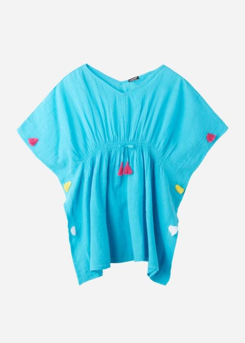 Calzedonia Kaftan with Tassels Kids\' Swimsuits Turquoise | CA 1106JJ