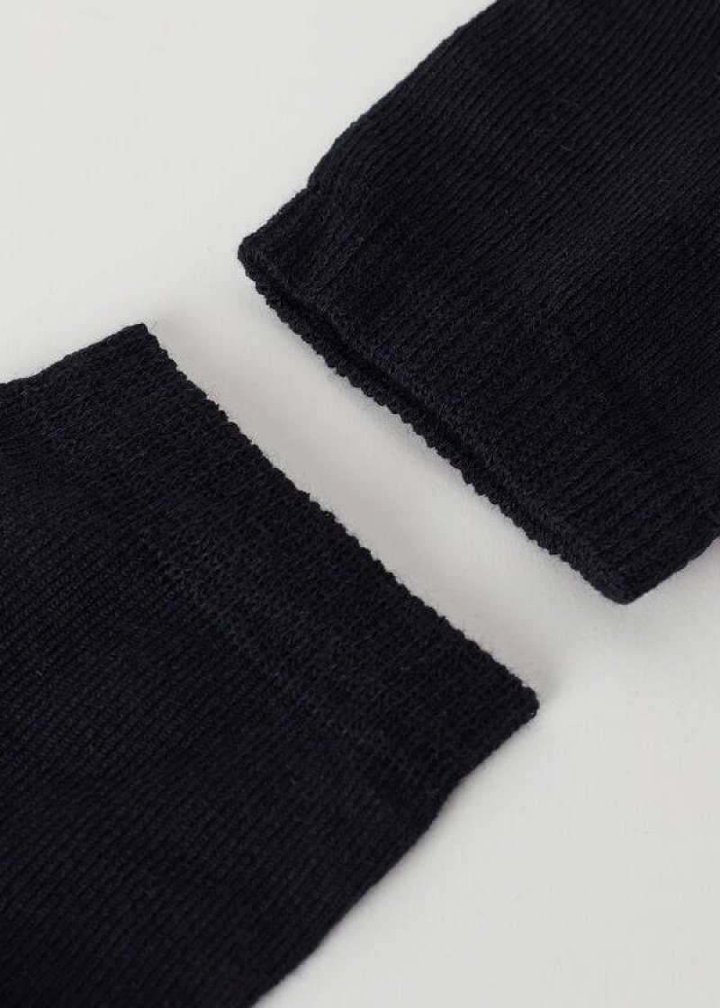 Calzedonia Light Cotton Short Kids' Socks Navy | CA 1082LH