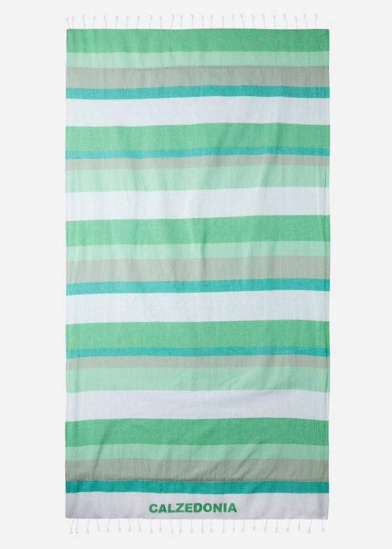 Calzedonia Logo Beach Towel Women's Accessories Green | CA 2913PQ