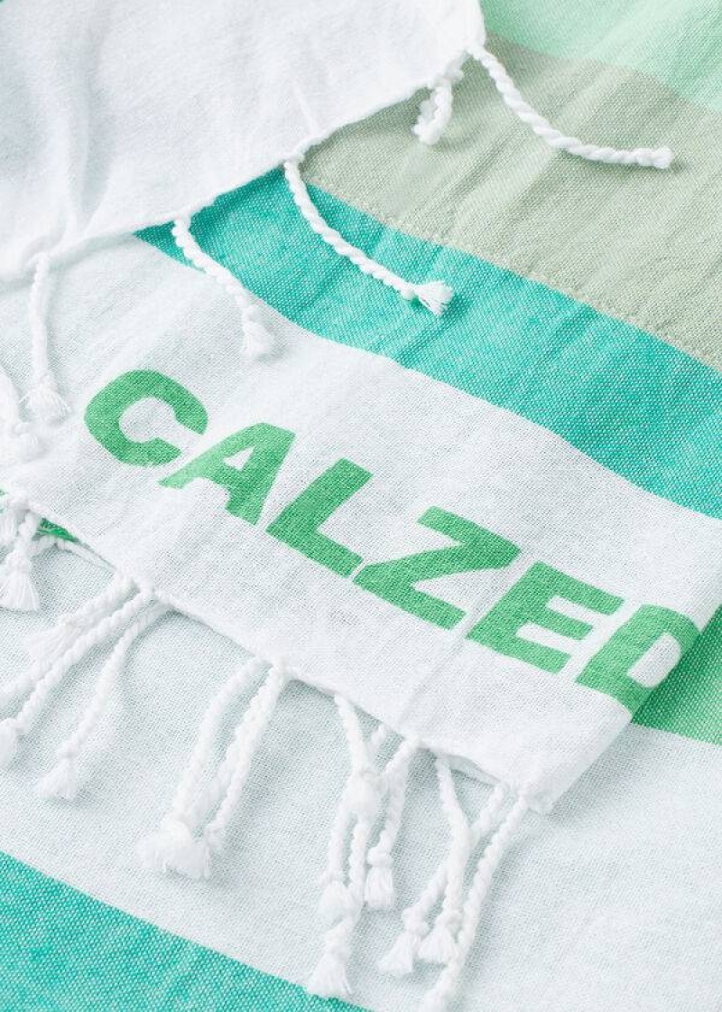 Calzedonia Logo Beach Towel Women's Accessories Green | CA 2913PQ