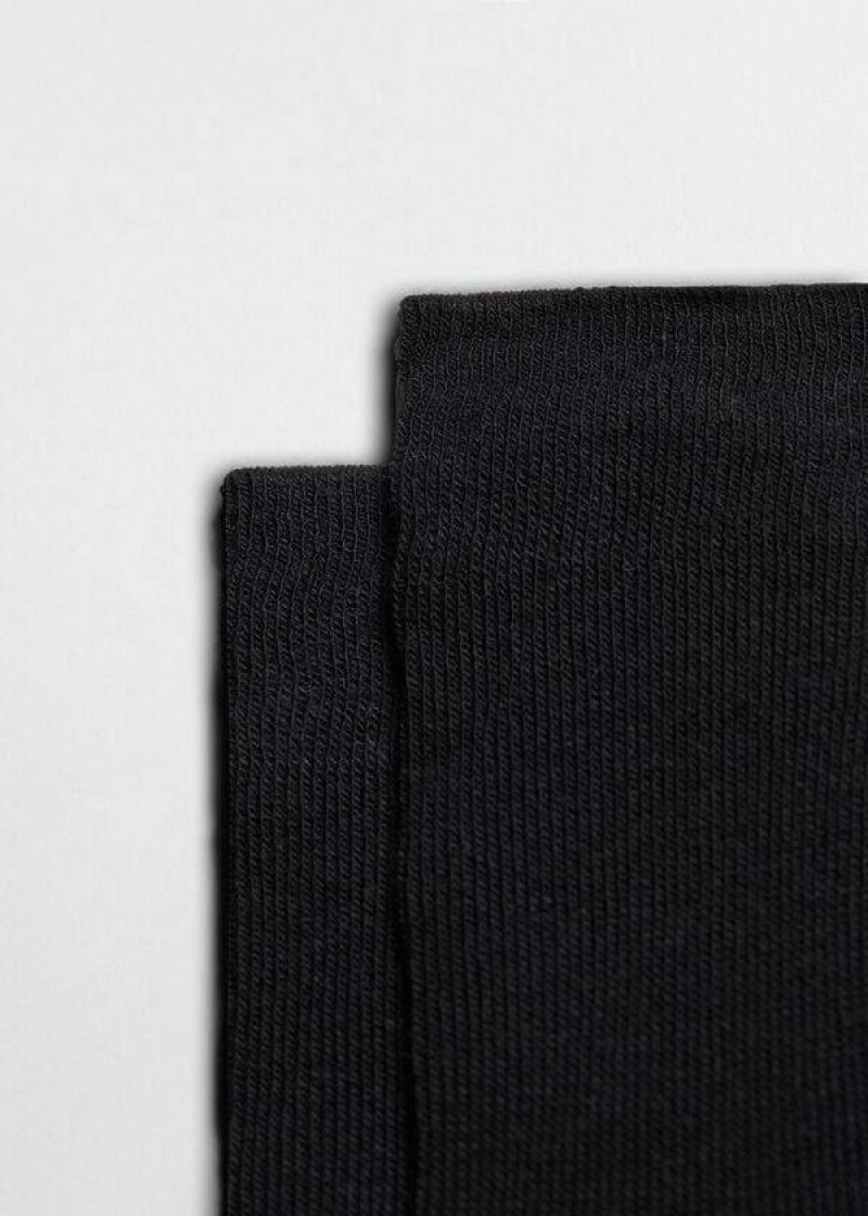 Calzedonia Long with Cashmere Men's Socks Black | CA 1404EX