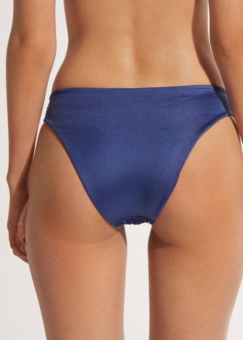 Calzedonia Marrakech Women's Bikini Bottoms Blue | CA 2691KI