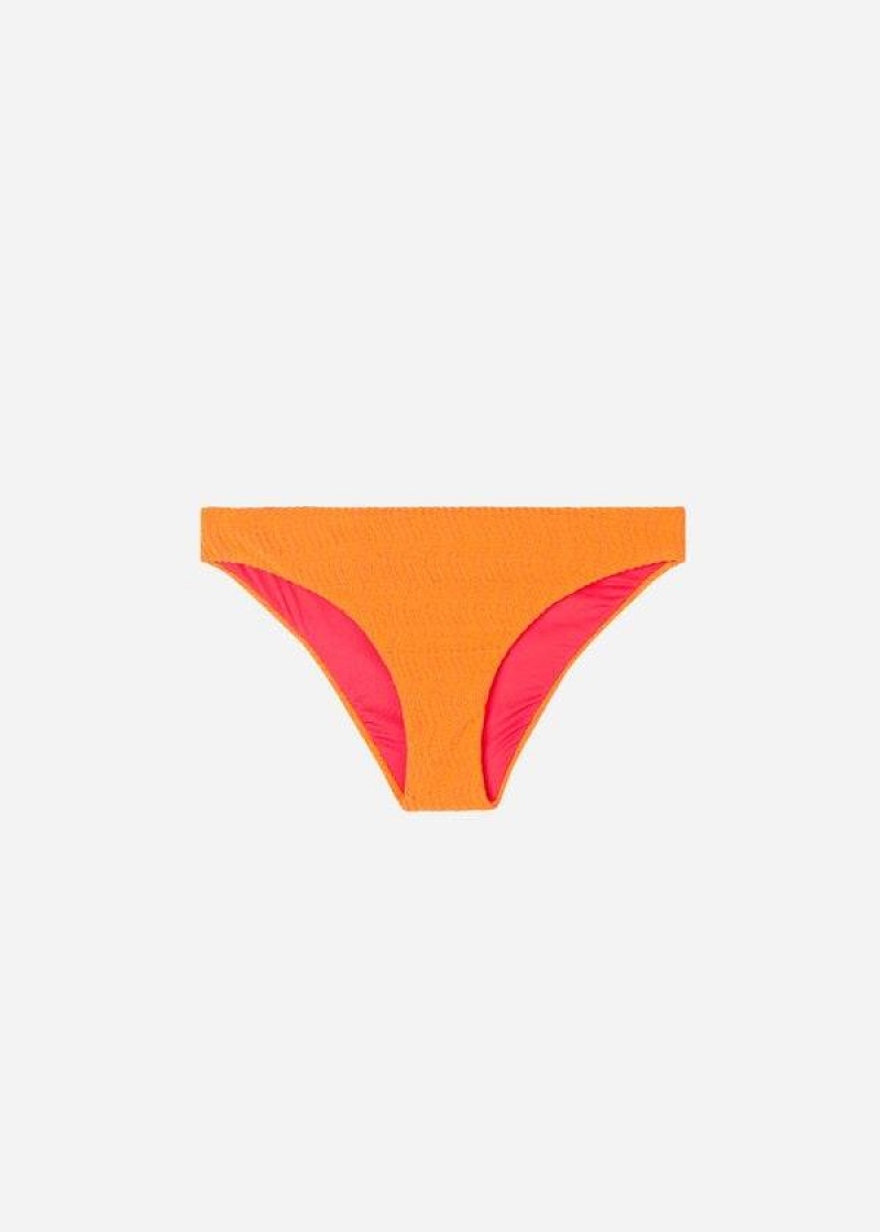 Calzedonia Mykonos Women's Bikini Bottoms Orange | CA 2684NB