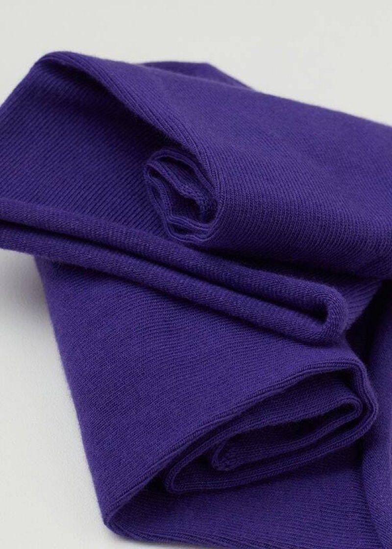 Calzedonia Non-Elastic Cotton Ankle Short Women's Socks Purple | CA 1732LH