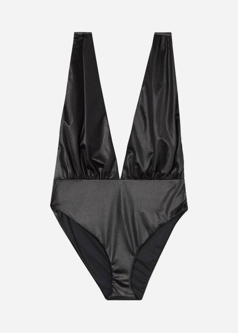 Calzedonia One-Piece Milano Women's Swimsuits Black | CA 2018LH