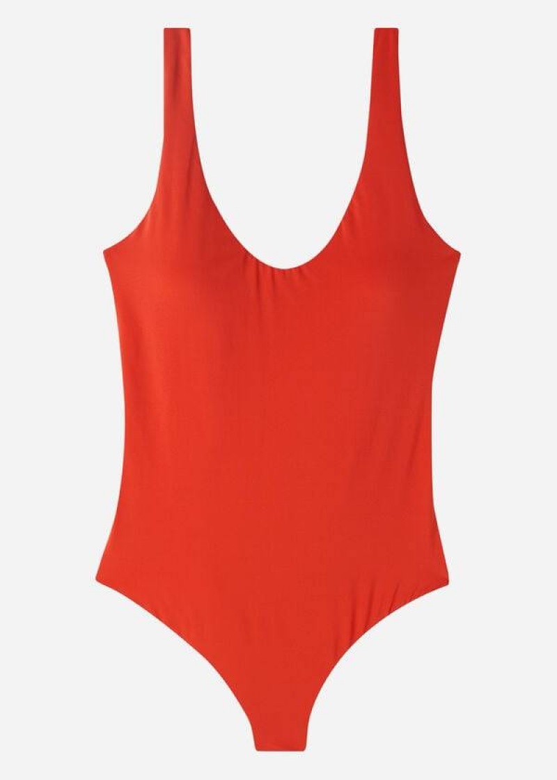 Calzedonia One Piece Indonesia Eco Women's Swimsuits Red | CA 2030TV