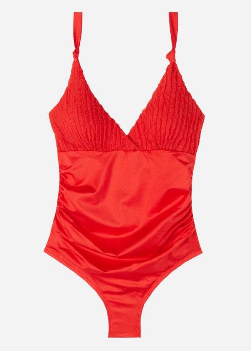 Calzedonia One Piece Marrakech Women's Swimsuits Red | CA 2023BC