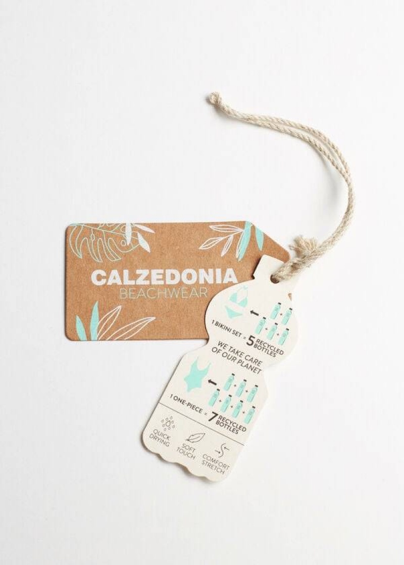 Calzedonia Padded Bandeau Indonesia Eco Women's Bikini Tops Turquoise | CA 2398YU