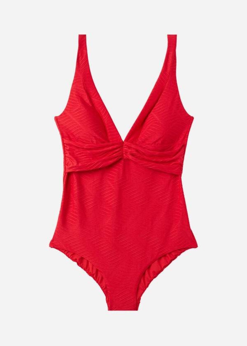 Calzedonia Padded One-Piece Genova Women's Swimsuits Red | CA 2016JJ