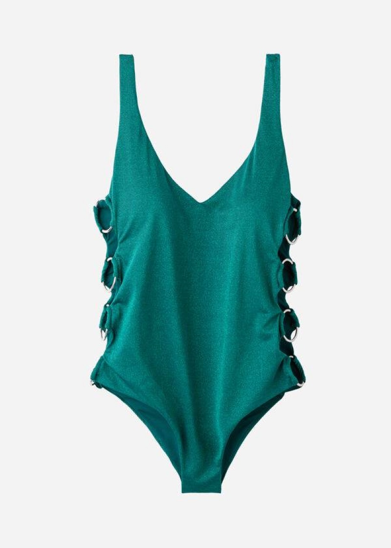 Calzedonia Padded One-Piece Hollywood Women's Swimsuits Green | CA 2014GL