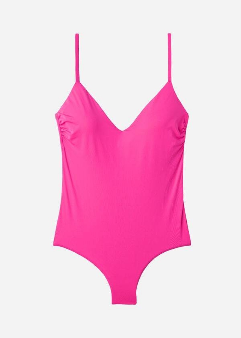 Calzedonia Padded One-Piece Indonesia Women's Swimsuits Pink | CA 2011SO