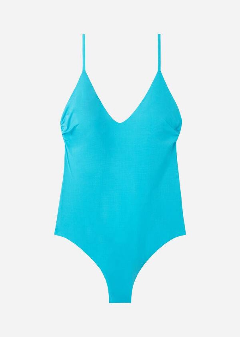 Calzedonia Padded One-Piece Indonesia Women's Swimsuits Turquoise | CA 2008OR