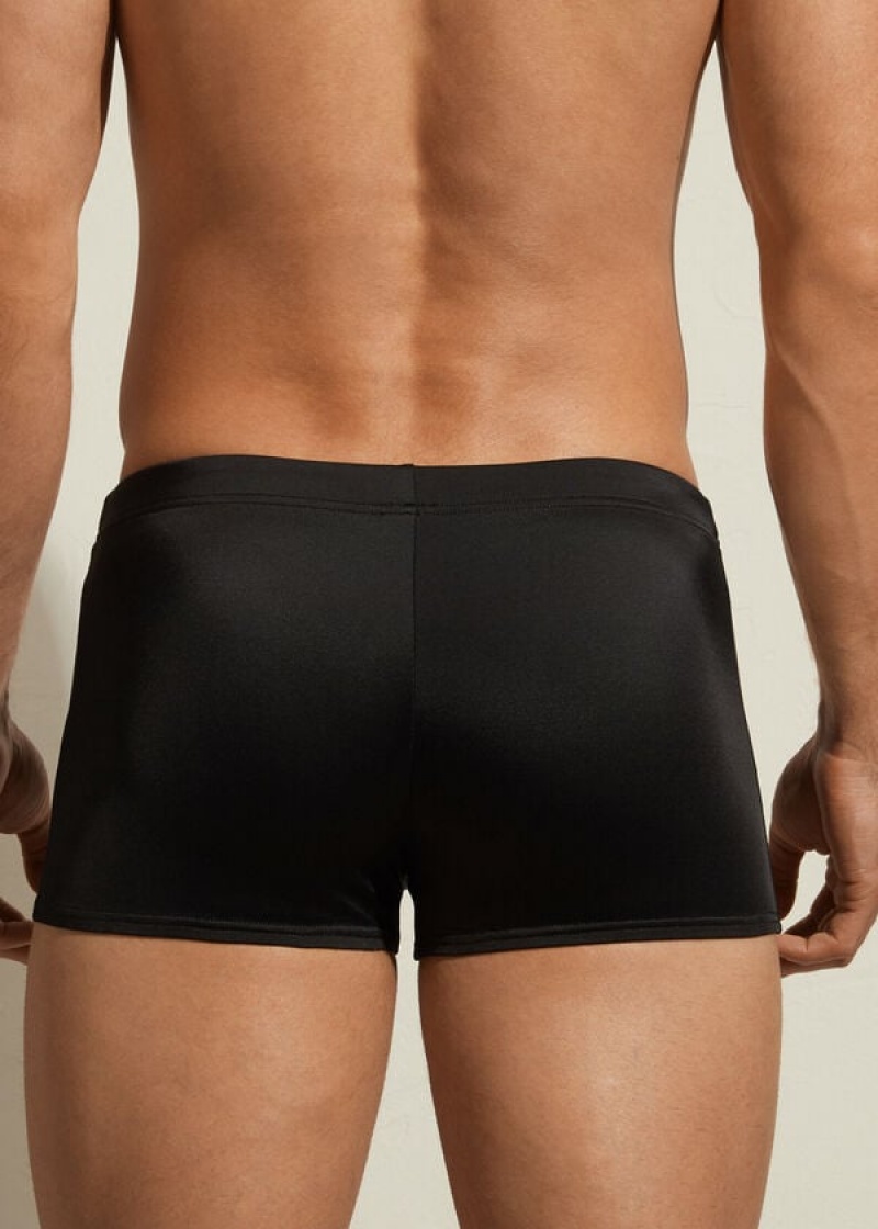 Calzedonia Panama Men's Swim Trunks Black | CA 1268VD