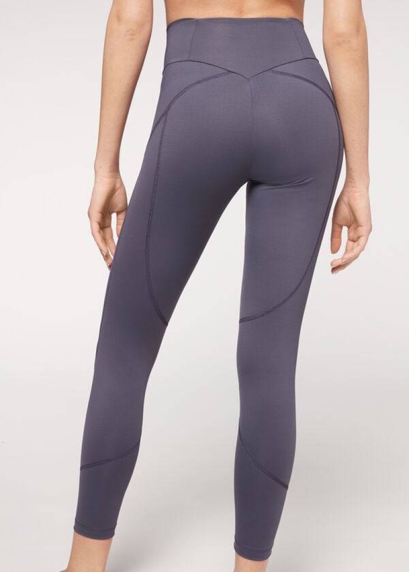 Calzedonia Performance Athletic Women's Leggings Navy | CA 1521HK