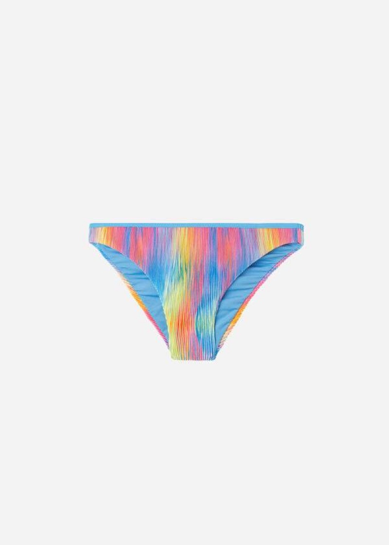 Calzedonia Pleated Maiorca Women's Bikini Bottoms Multicolor | CA 2681WY