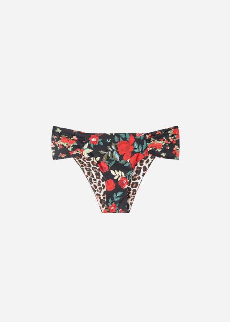 Calzedonia Reversible Ruched Nizza Women's Bikini Bottoms Pink | CA 2678TV