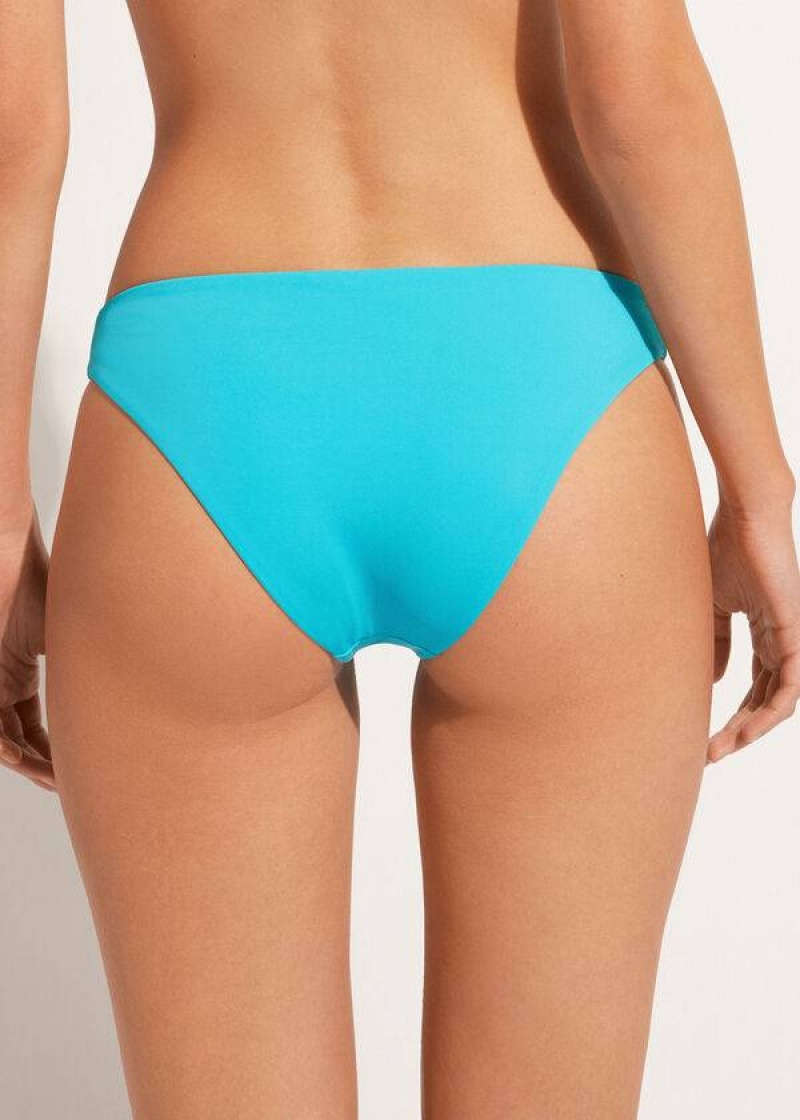 Calzedonia Rhinestone Shanghai Women's Bikini Bottoms Turquoise Green | CA 2669FM