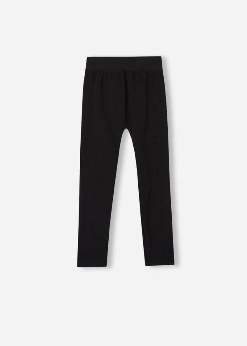 Calzedonia Seamless Kids' Leggings Black | CA 1051FM