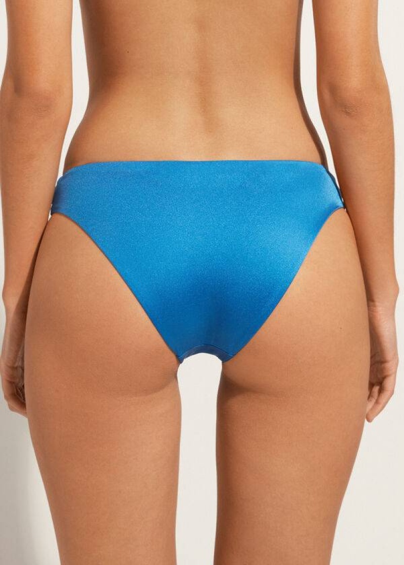 Calzedonia Sequined Cannes rosa Women's Bikini Bottoms Blue | CA 2650UT