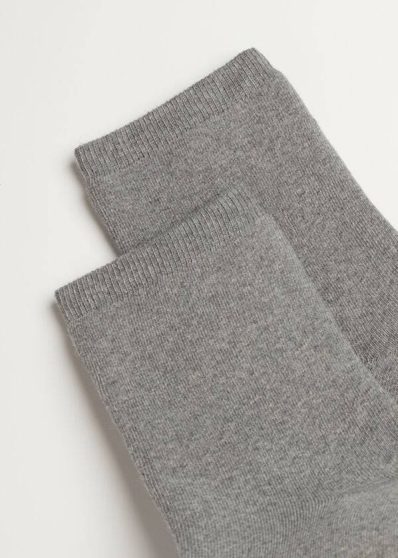 Calzedonia Short Cotton Thermal Women's Socks Grey | CA 1698AP