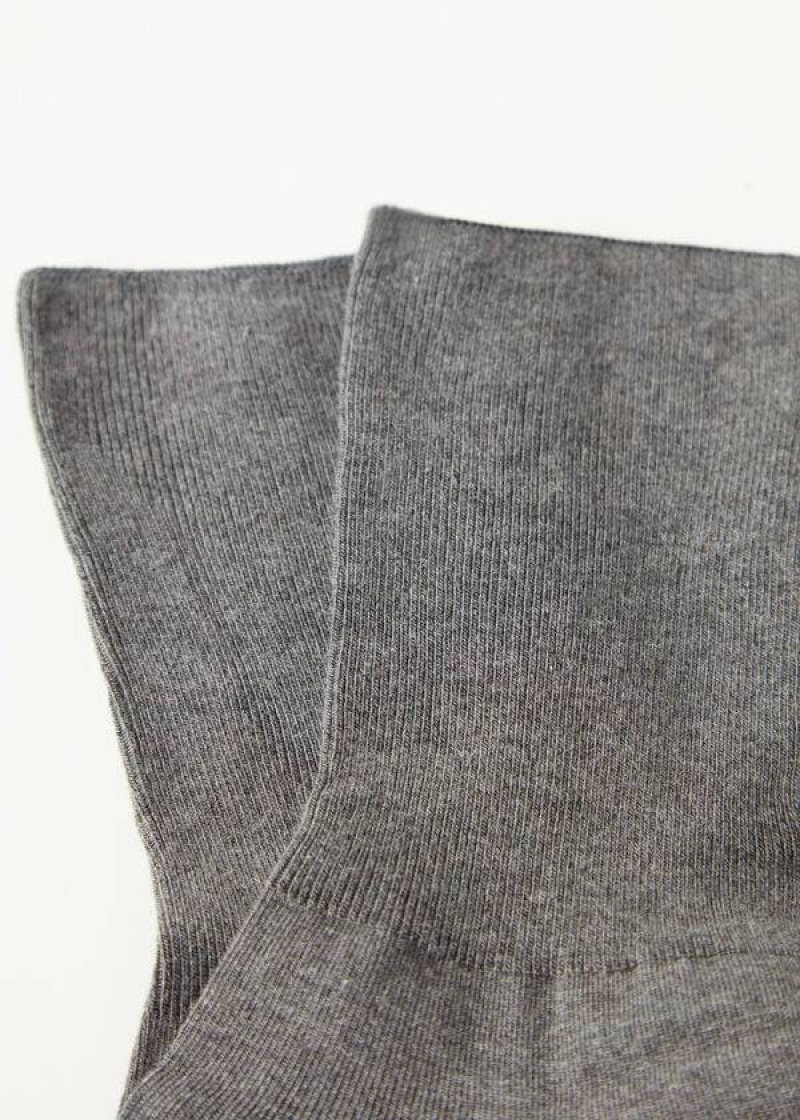 Calzedonia Short in Cotton with Cashmere Women's Socks Grey | CA 1693YU