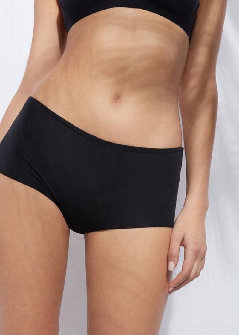 Calzedonia Shorts Indonesia Eco Women\'s Bikini Bottoms Black | CA 2638QZ