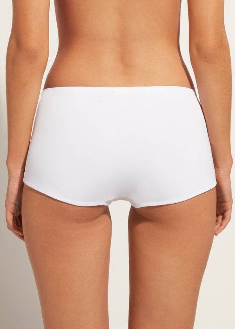 Calzedonia Shorts Indonesia Eco Women's Bikini Bottoms White | CA 2636EX