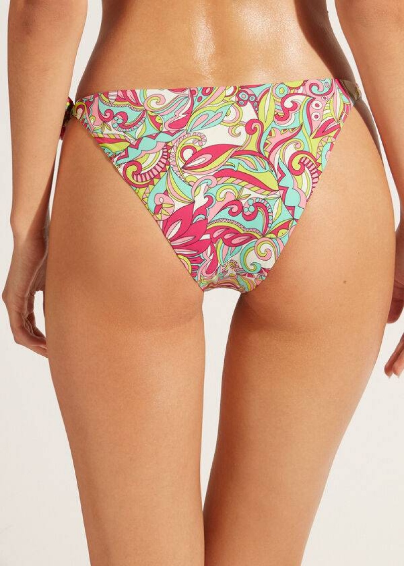 Calzedonia Side Tie Londra Women's Bikini Bottoms Multicolor | CA 2627SO