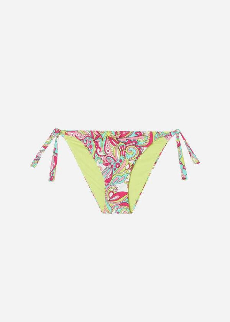 Calzedonia Side Tie Londra Women's Bikini Bottoms Multicolor | CA 2627SO