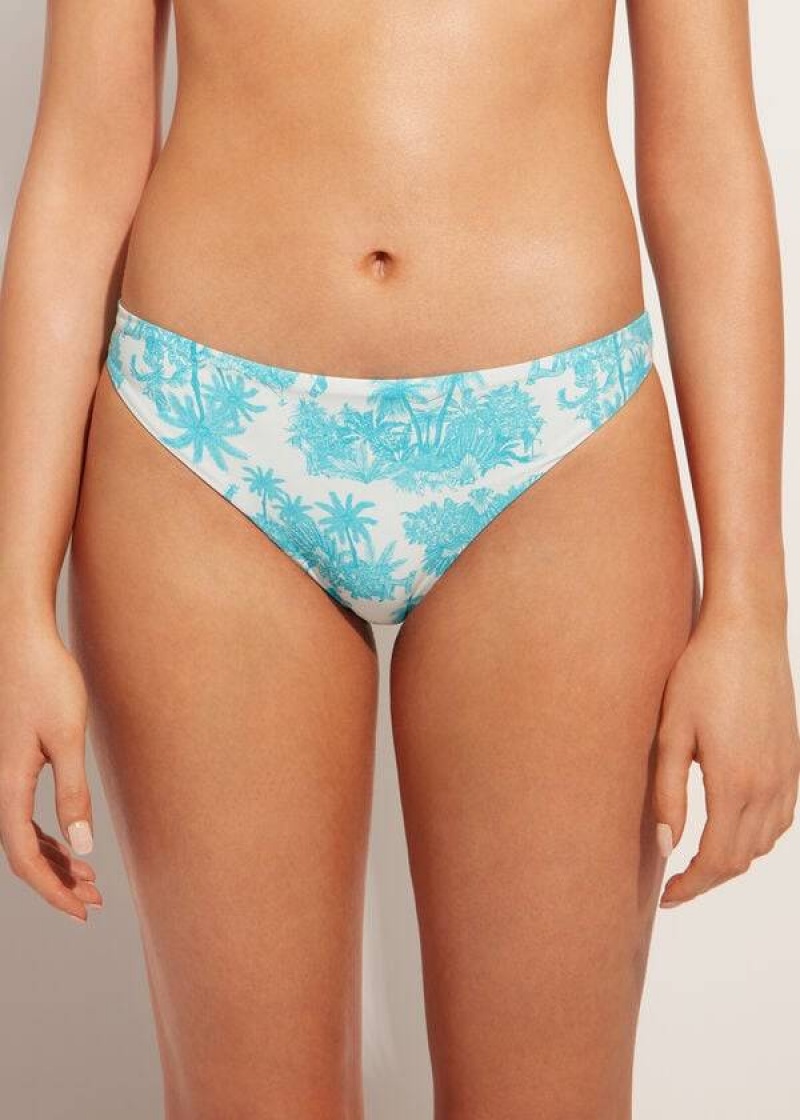 Calzedonia Sorrento Women\'s Bikini Bottoms Blue | CA 2616CE