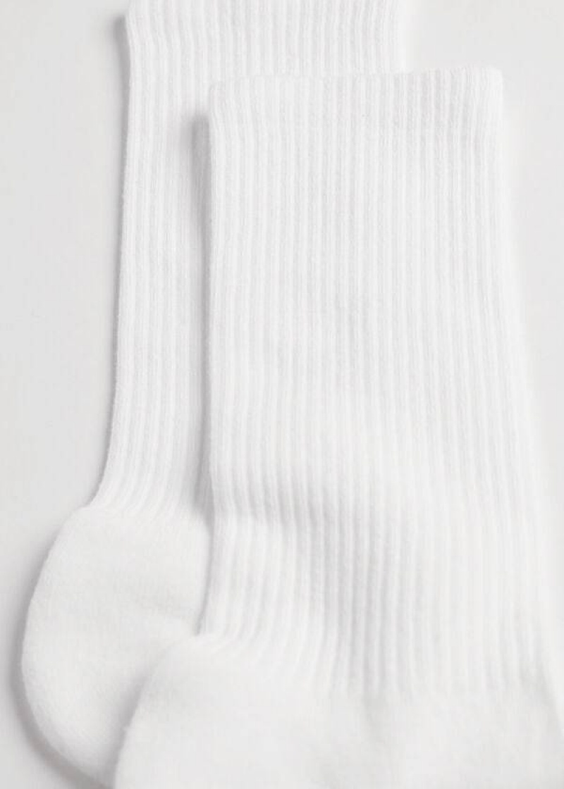 Calzedonia Sport Long Men's Socks White | CA 1422XF