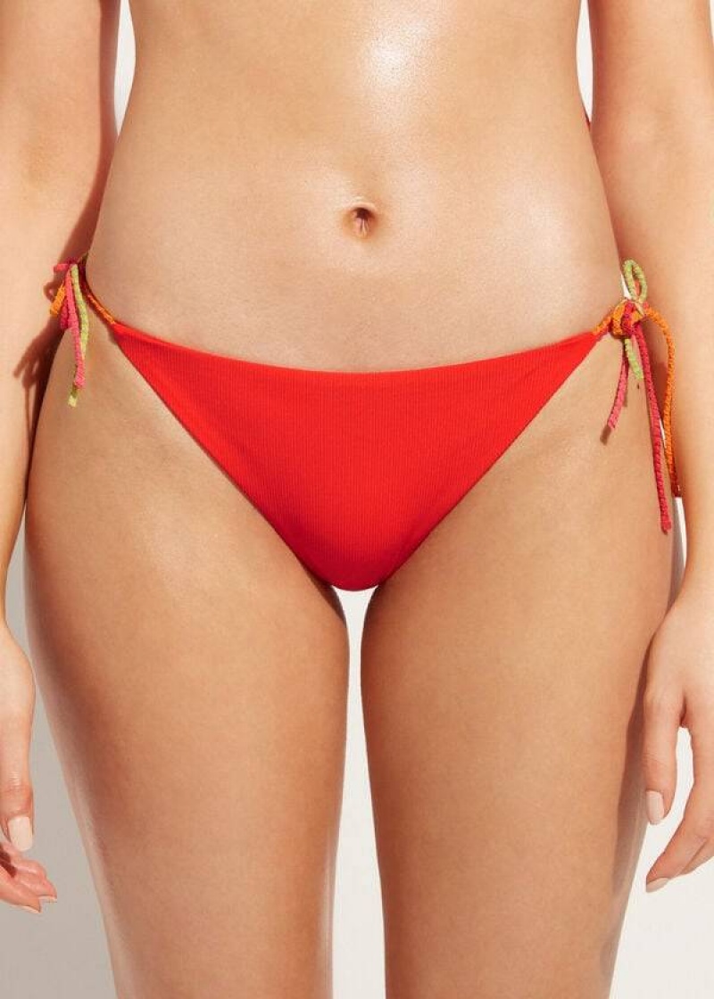 Calzedonia String Berlino Women\'s Bikini Bottoms Red | CA 2611QZ