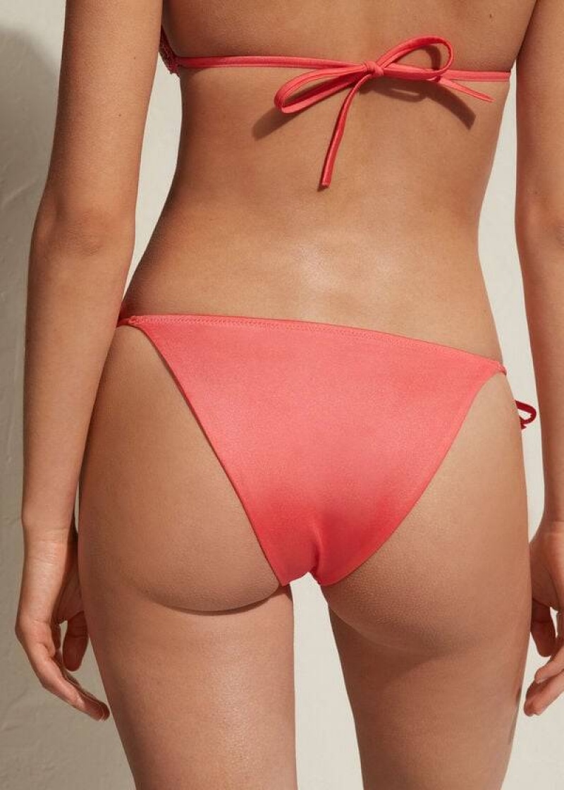 Calzedonia String Cannes Women's Bikini Bottoms Pink | CA 2604IS