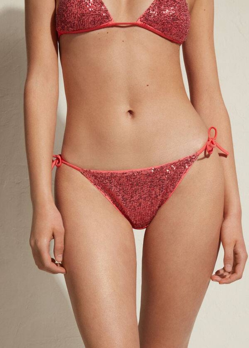 Calzedonia String Cannes Women\'s Bikini Bottoms Pink | CA 2604IS